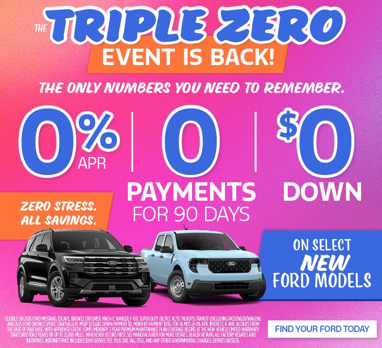 Select New Ford Vehicles